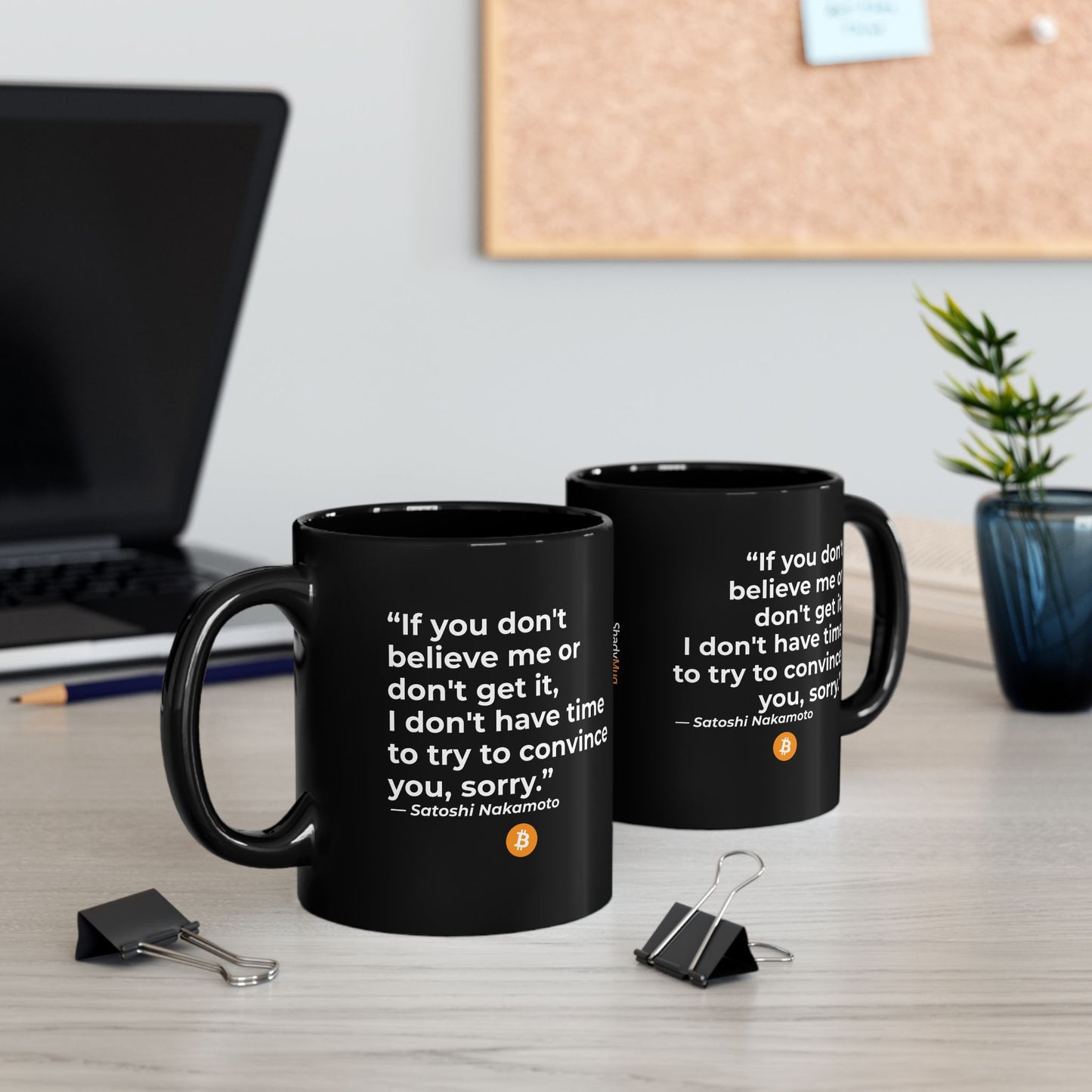 Bitcoin Mug | Satoshi Nakamoto Quote Coffee Cup | Crypto Gift, Blockchain Investor, HODL Trader Mug