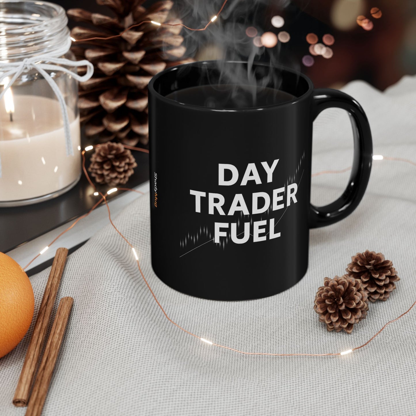 Day Trader Fuel Mug, Stock Market Coffee Cup, Funny Trader Gift, Finance Lover Drinkware, Wall Street Novelty Mug