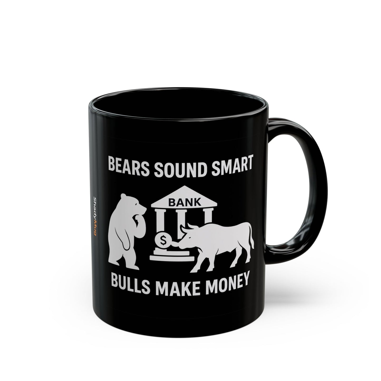 Bulls Make Money Coffee Mug - Funny Bear & Bull Wall Street Gift for Traders, Investors, and Finance Professionals