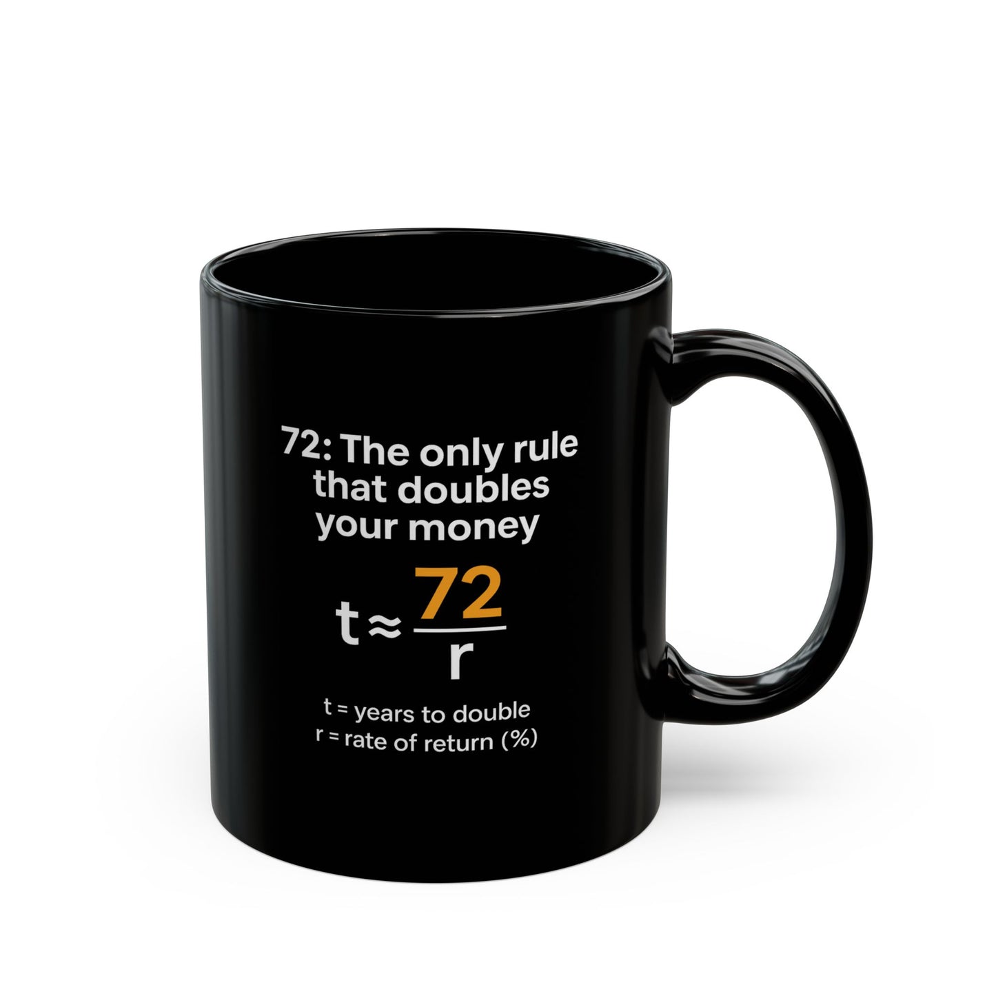 The Rule of 72 Mug – Finance Formula Coffee Cup for Investors, Bankers & Finance Bros