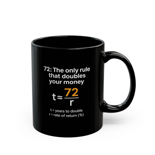 The Rule of 72 Mug – Finance Formula Coffee Cup for Investors, Bankers & Finance Bros
