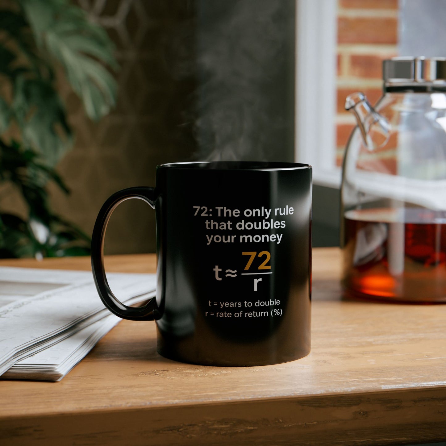 The Rule of 72 Mug – Finance Formula Coffee Cup for Investors, Bankers & Finance Bros