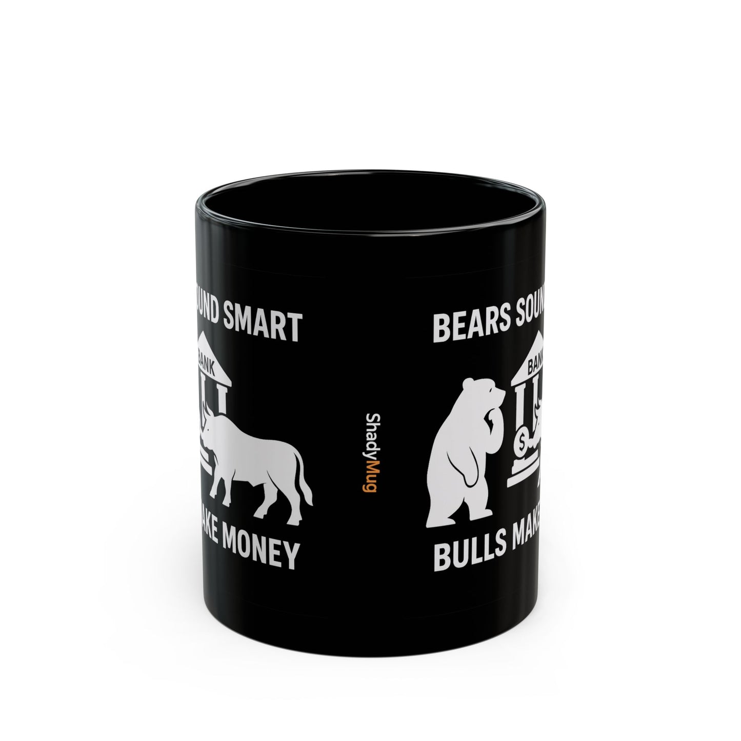 Bulls Make Money Coffee Mug - Funny Bear & Bull Wall Street Gift for Traders, Investors, and Finance Professionals