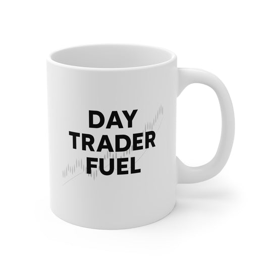 Day Trader Fuel Mug, Stock Market Coffee Cup, Funny Trader Gift, Finance Lover Drinkware, Wall Street Novelty Mug