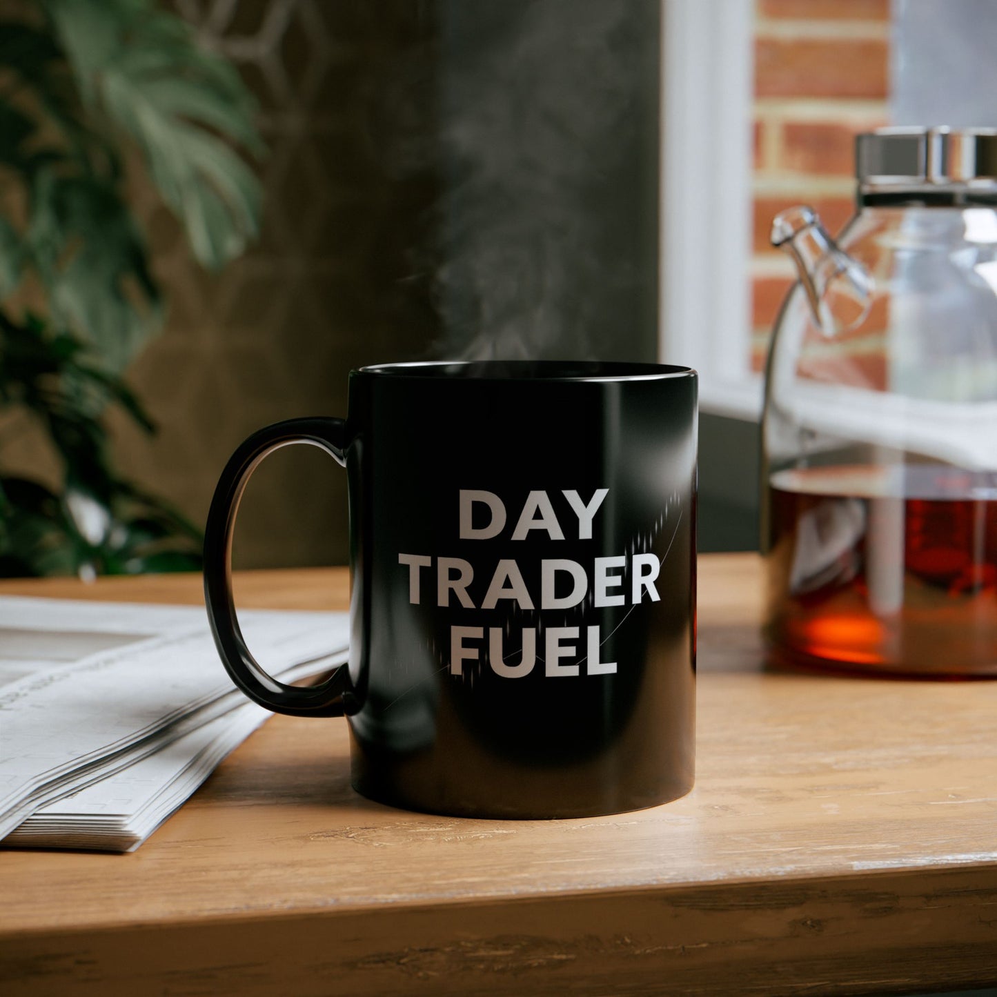 Day Trader Fuel Mug, Stock Market Coffee Cup, Funny Trader Gift, Finance Lover Drinkware, Wall Street Novelty Mug