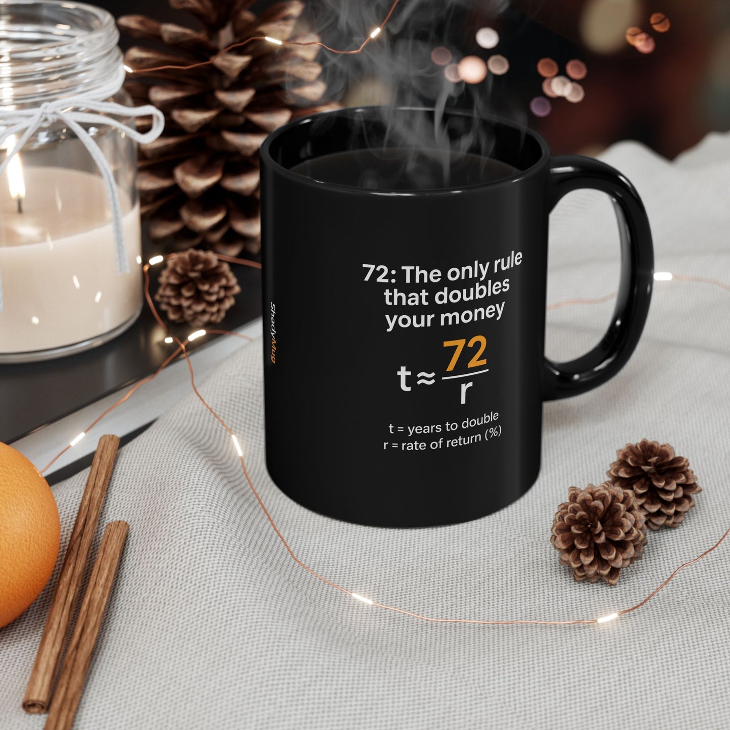 The Rule of 72 Mug – Finance Formula Coffee Cup for Investors, Bankers & Finance Bros