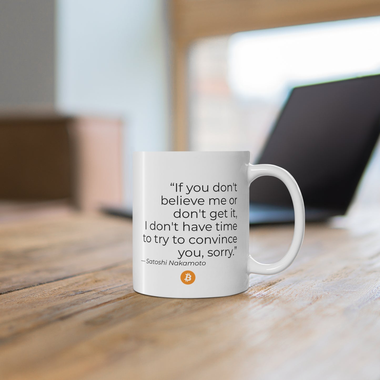 Bitcoin Mug | Satoshi Nakamoto Quote Coffee Cup | Crypto Gift, Blockchain Investor, HODL Trader Mug