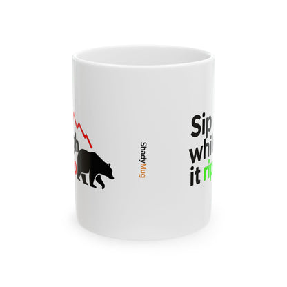 Investing Motivation Mug, Bull and Bear Design, Sip Coffee While Trading, Gift for Investors, Financial Planner, Stock Market Lover, [...]