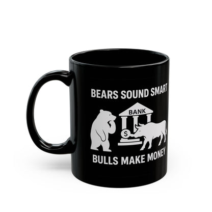 Bulls Make Money Coffee Mug - Funny Bear & Bull Wall Street Gift for Traders, Investors, and Finance Professionals