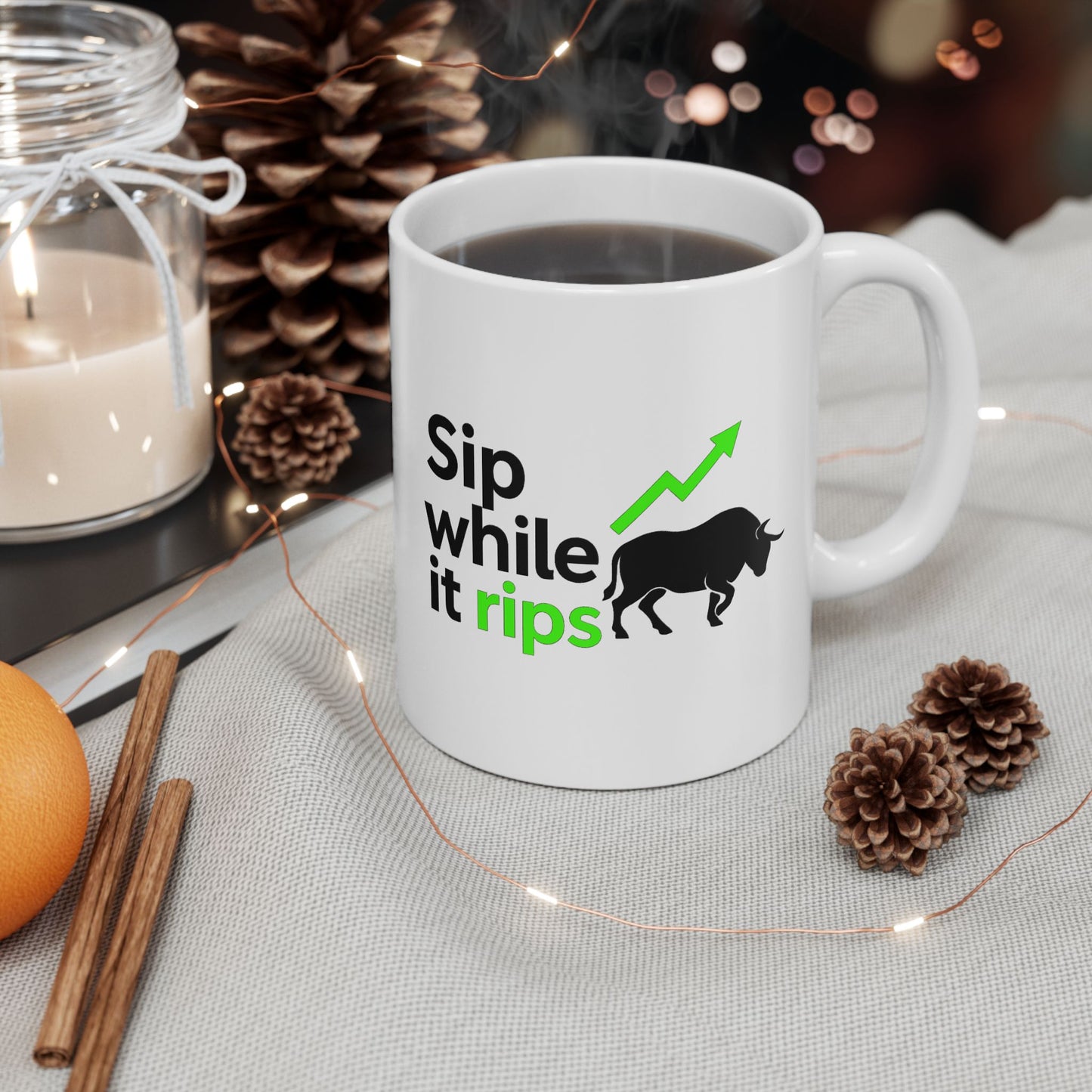 Investing Motivation Mug, Bull and Bear Design, Sip Coffee While Trading, Gift for Investors, Financial Planner, Stock Market Lover, [...]
