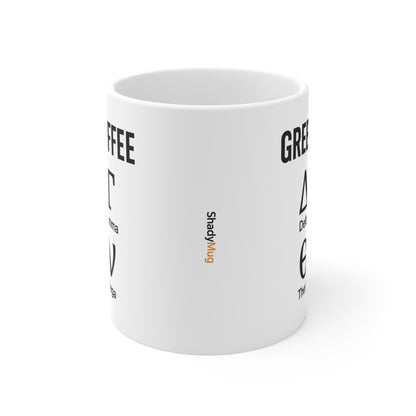 Greek Coffee Mug - Options Trading Mug for Stock Market Enthusiasts - Delta Gamma Theta Vega - Finance Gift for Traders & Investors